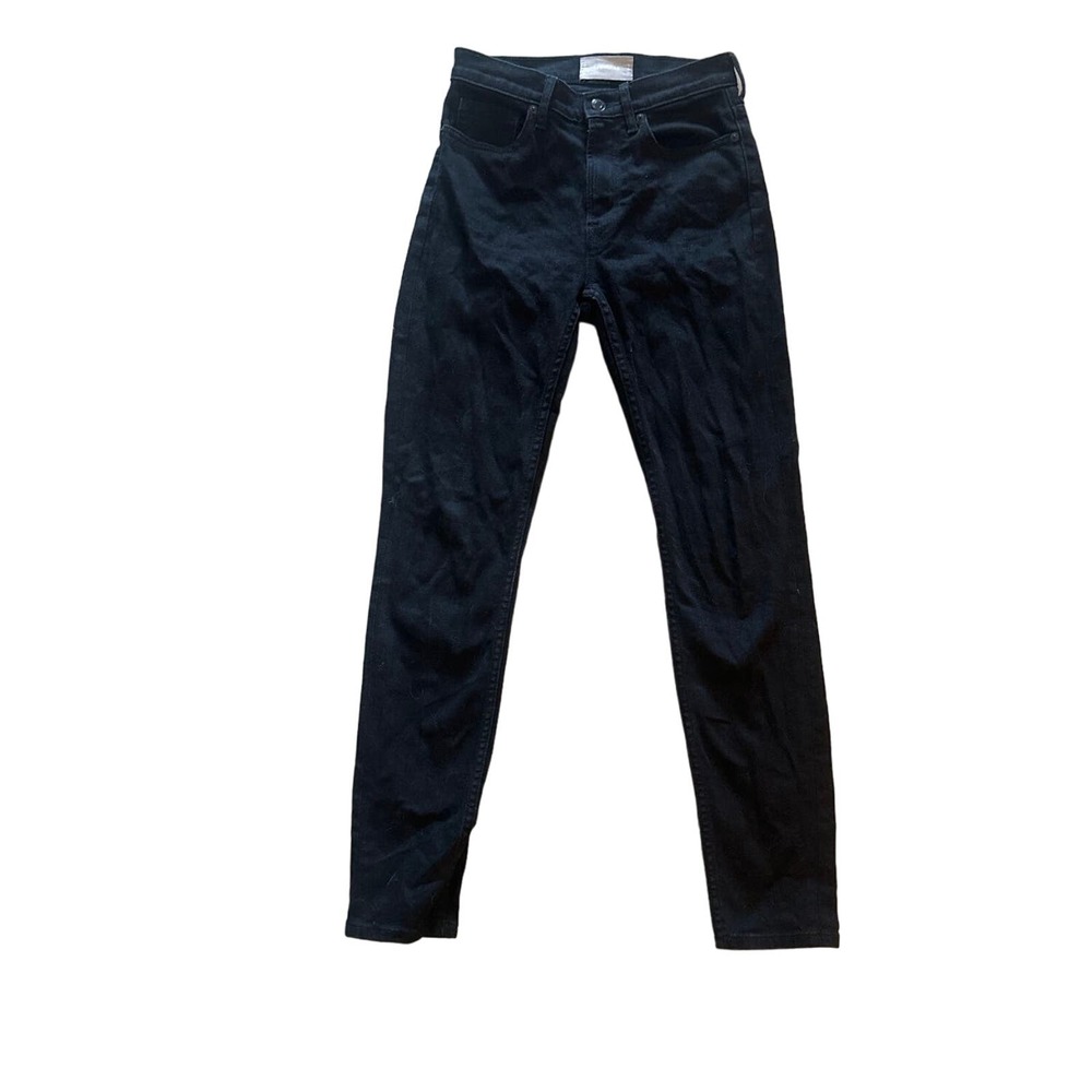 Women 25 Everlane Black High Rise Waist Jeans Pants Denim Skinny Cotton Stretch